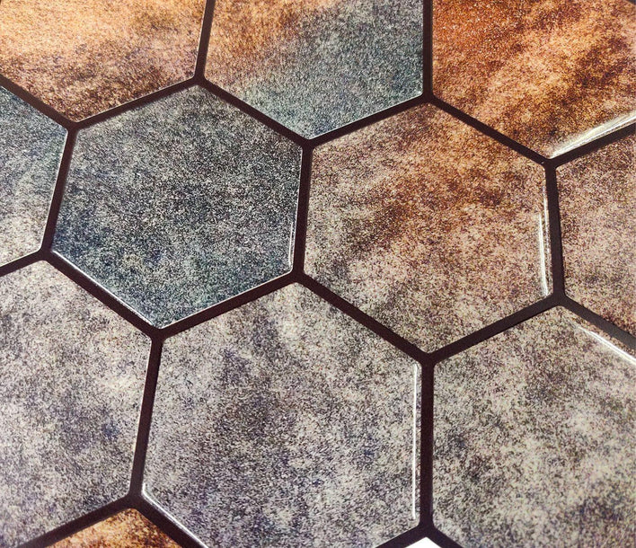 Copper peel and stick mosaic tiles | Peel and Stick kitchen tiles