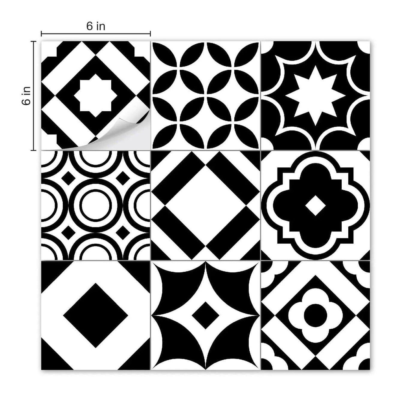 Simple Spanish Tiles Set Of 16 Tile Illustrations, Spanish Mosaic,