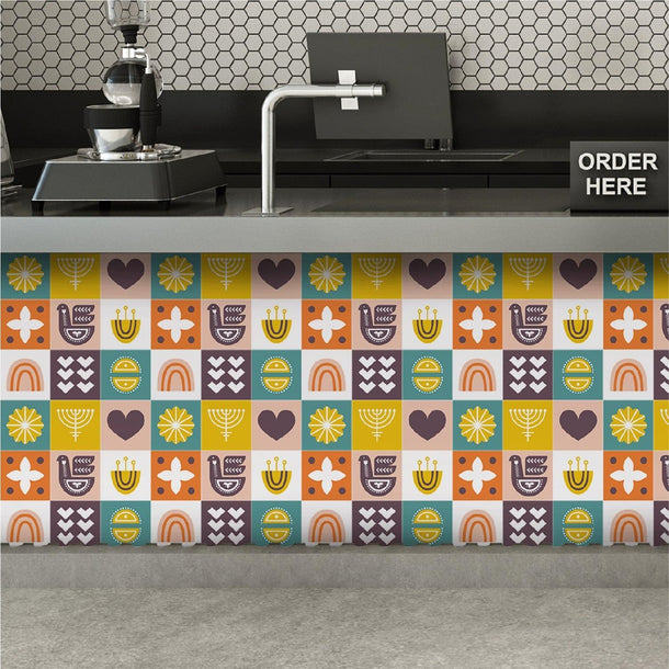 Tile Stickers Mediterranean Tile Stickers - Mosaicowall Mosaicowall Mediterranean Tile Stickers