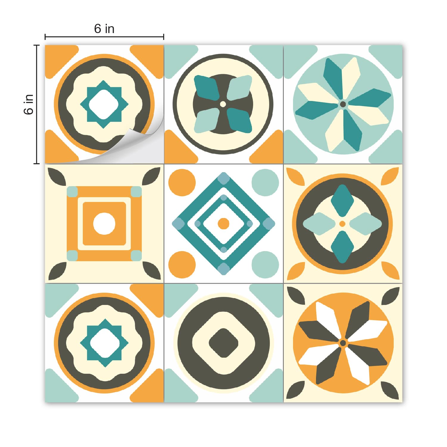 Tile Stickers Mexican Tile Stickers - Mosaicowall Mosaicowall Mexican Tile Stickers