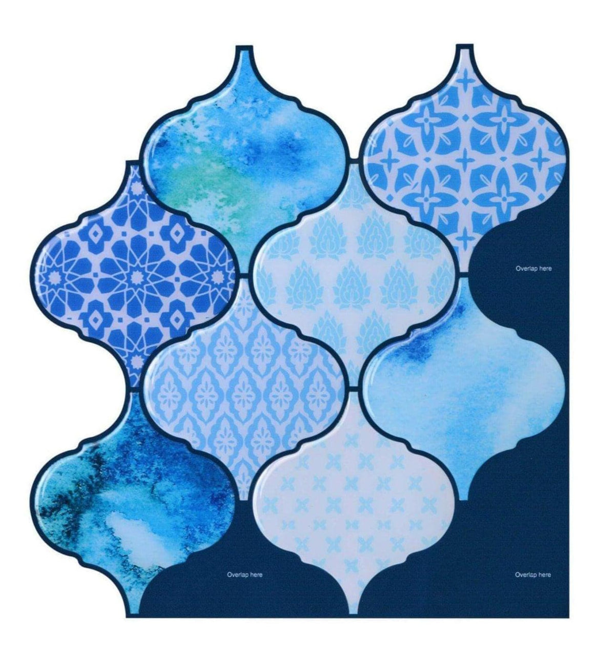 Blaue marokkanische Schäl- und Klebefliese