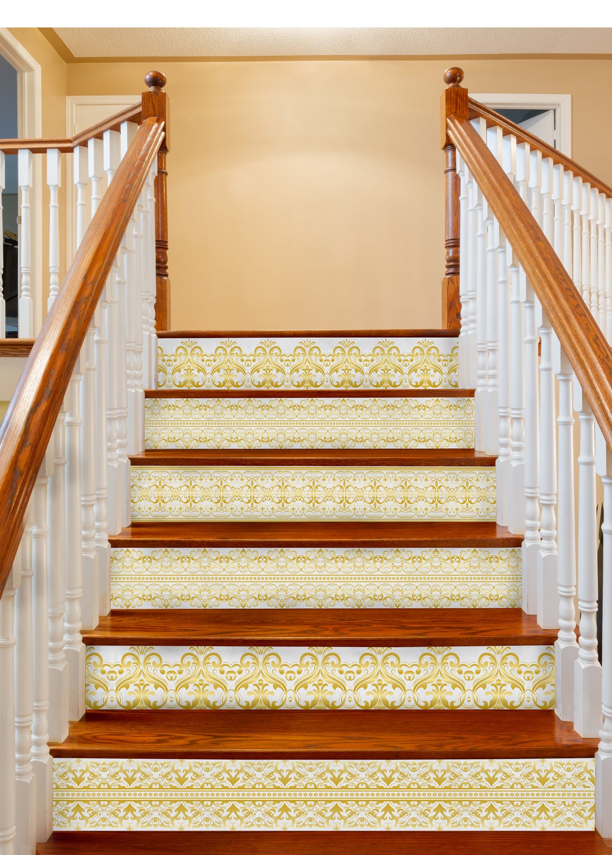 Golden Decorative Stair Riser