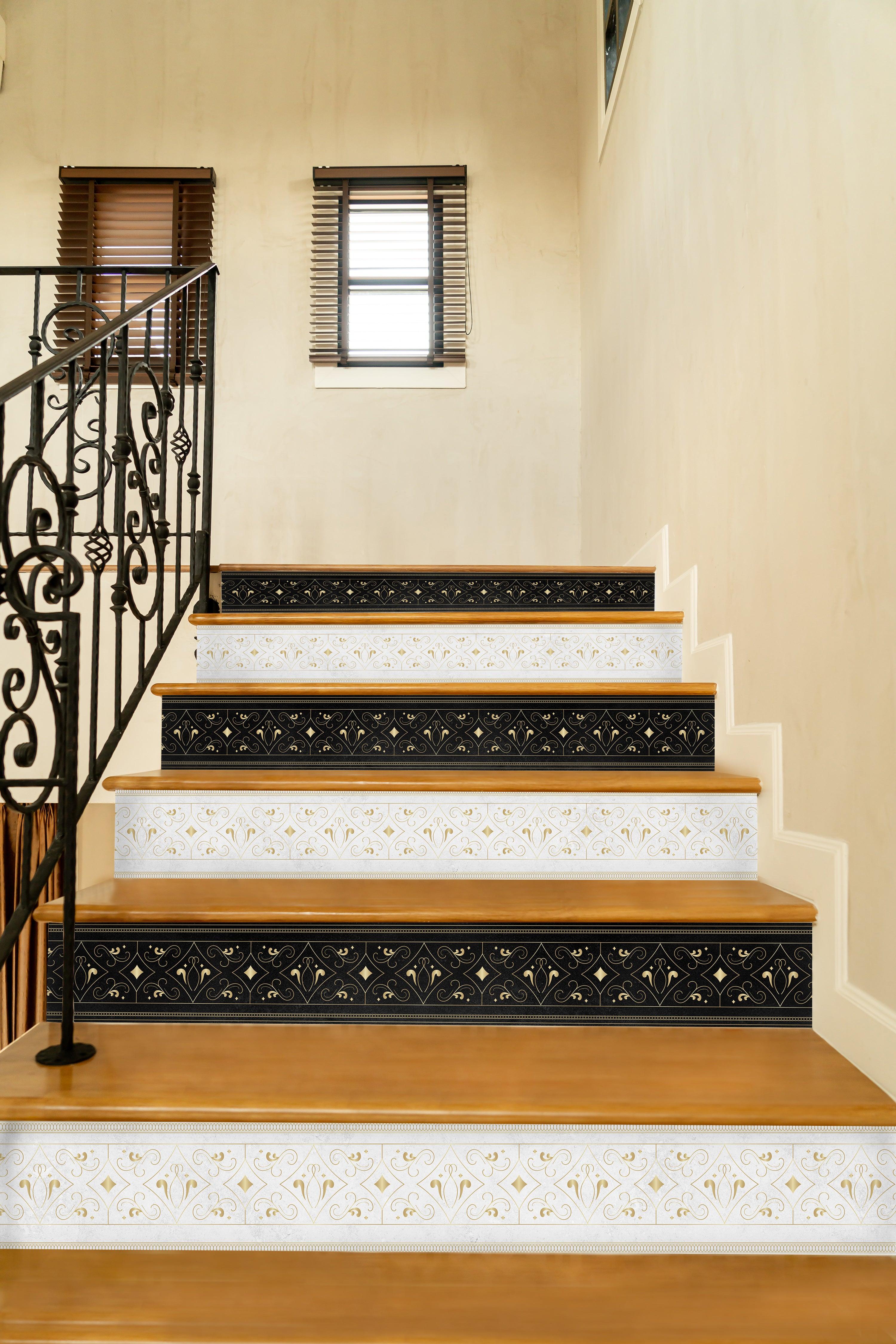 Stair Riser Front Light & Dark Decorative Stair Riser – Mosaicowall