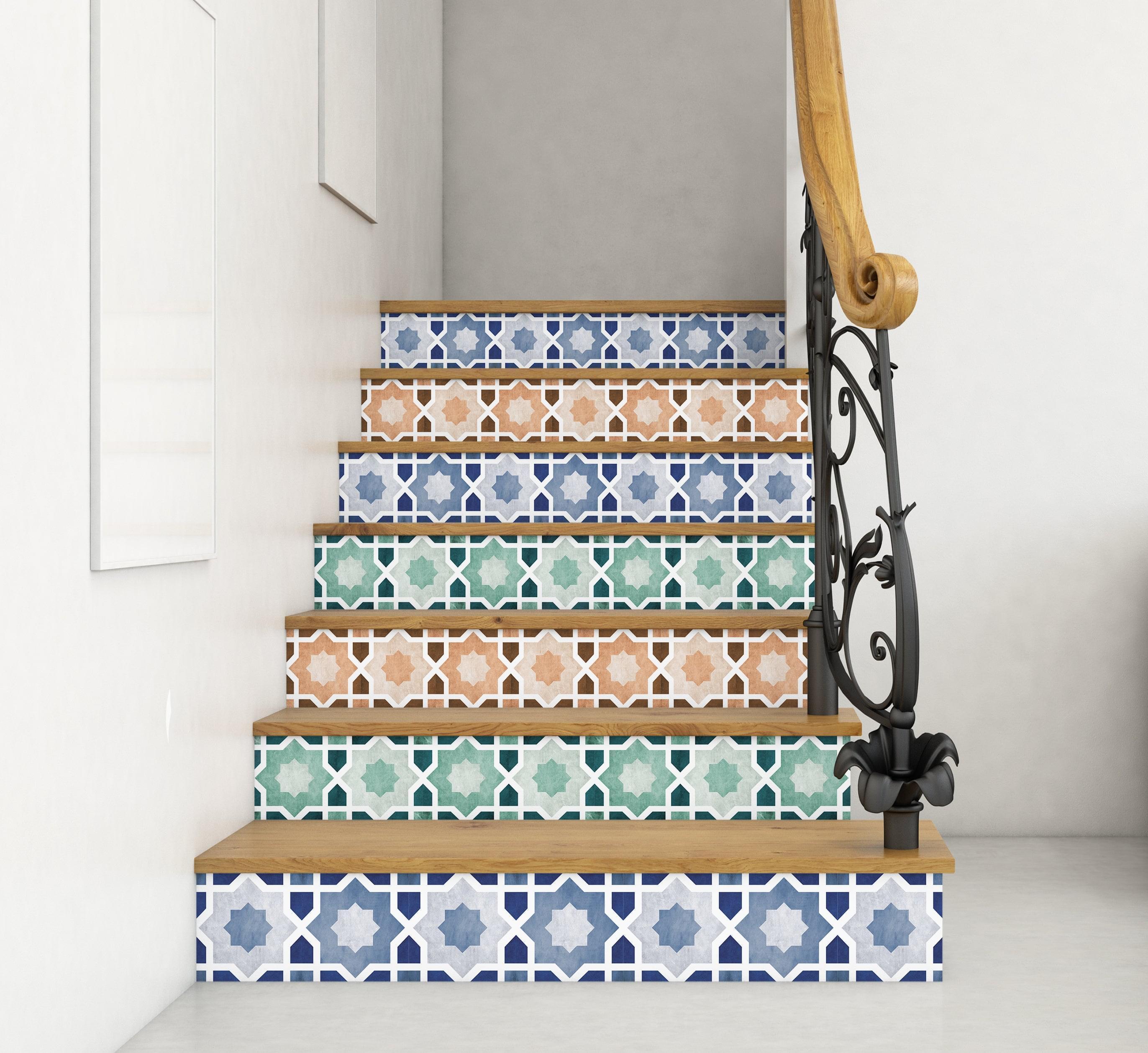 Mosaic Tile Riser Colorful Decorative Stair Riser – Mosaicowall