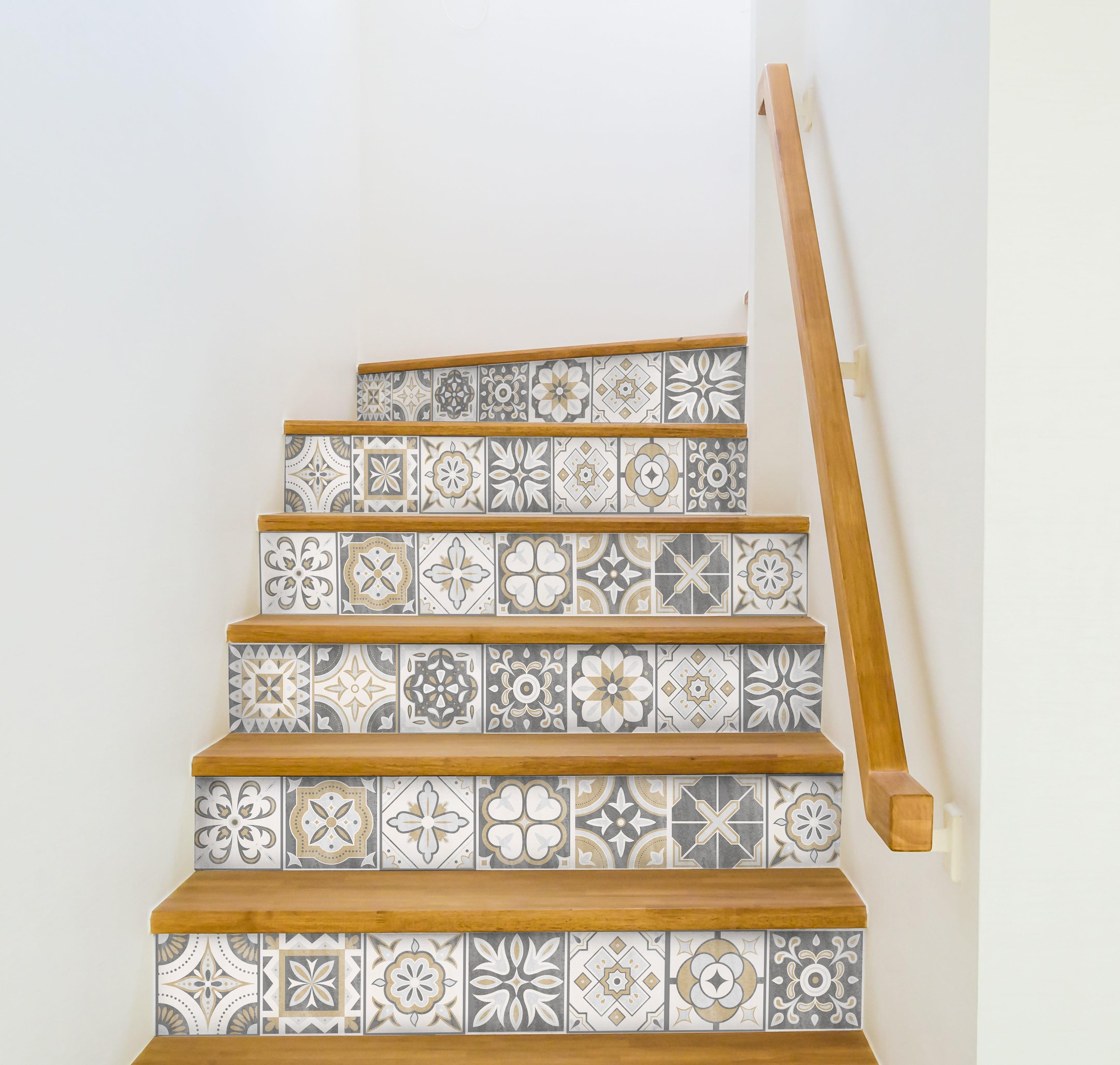 Mosaic Riser Beige Decorative Stair Riser – Mosaicowall