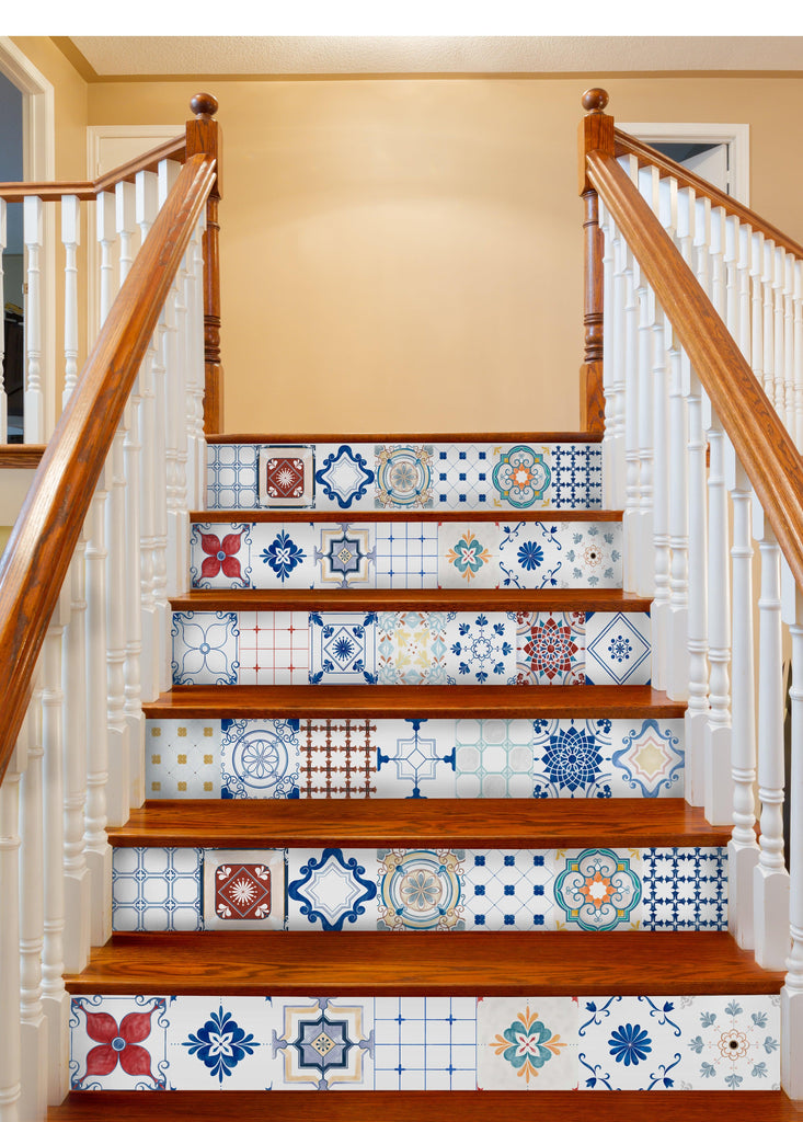 Multicolor Decorative Stair Riser – Mosaicowall