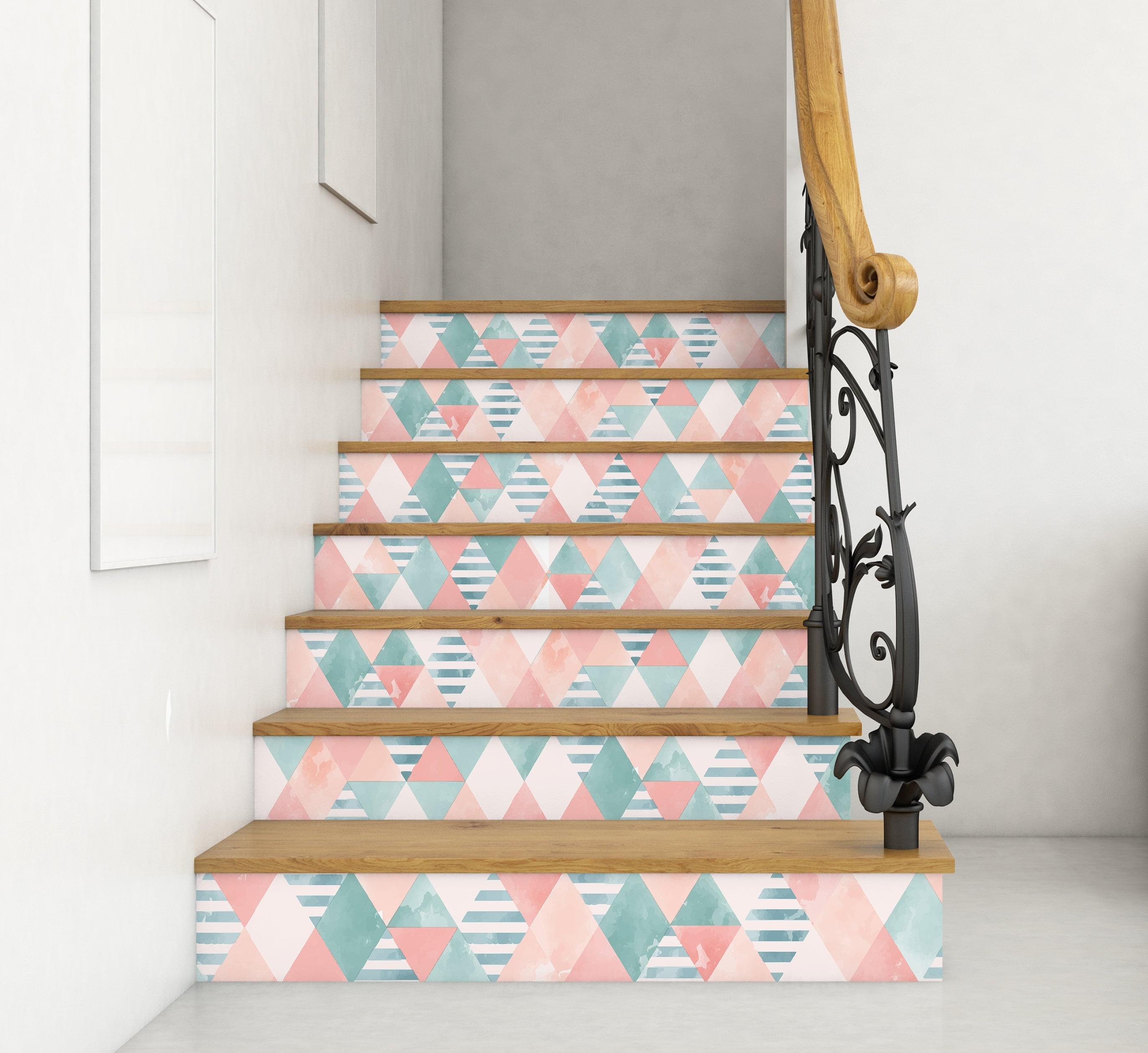 Colored Risers Colorful Decorative Stair Riser – Mosaicowall