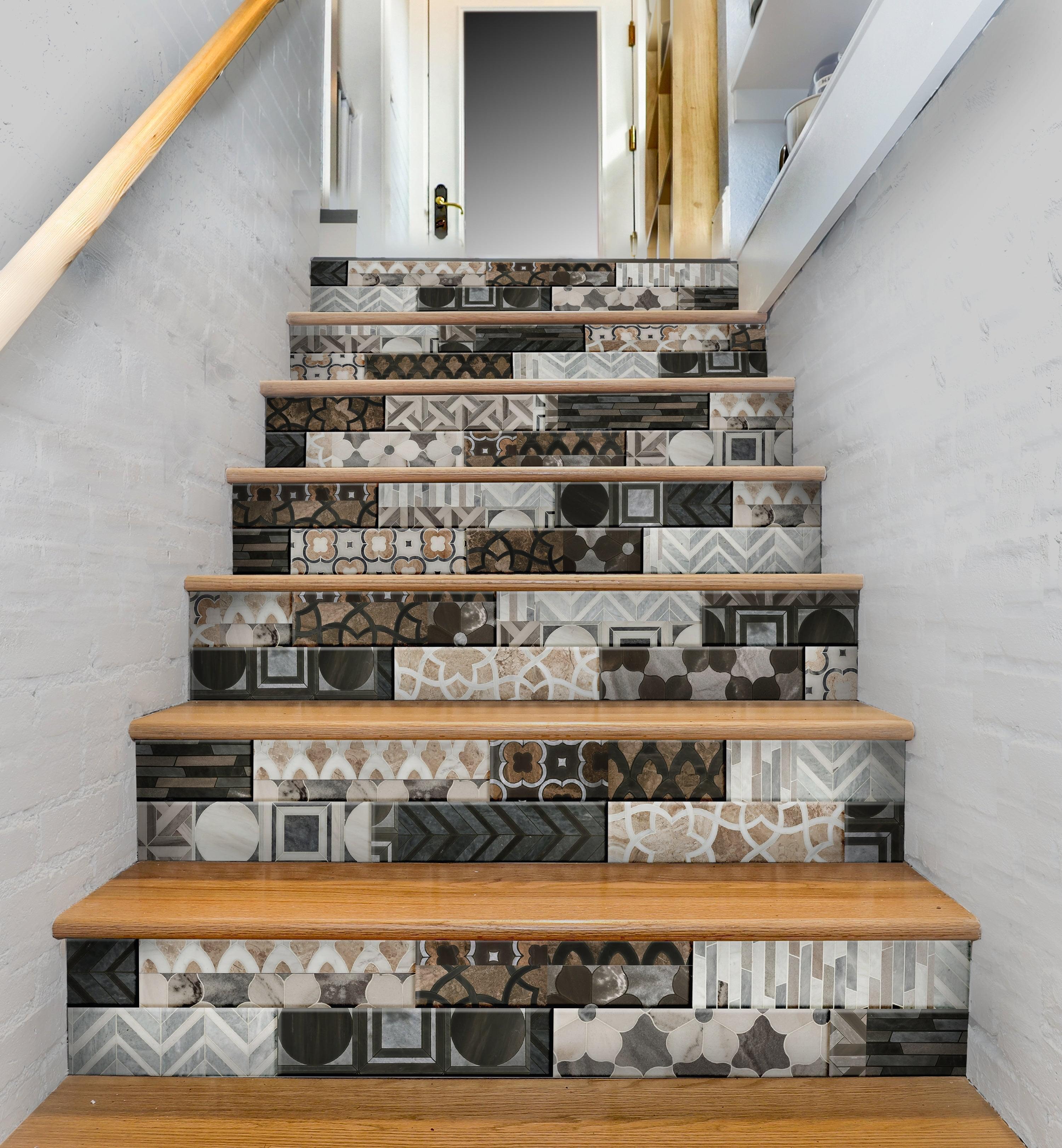 Colorful Decorative Stair Riser – Mosaicowall