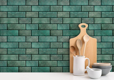 3D Peel and Stick Tiles | Emerald Green Peel and Stick tiles