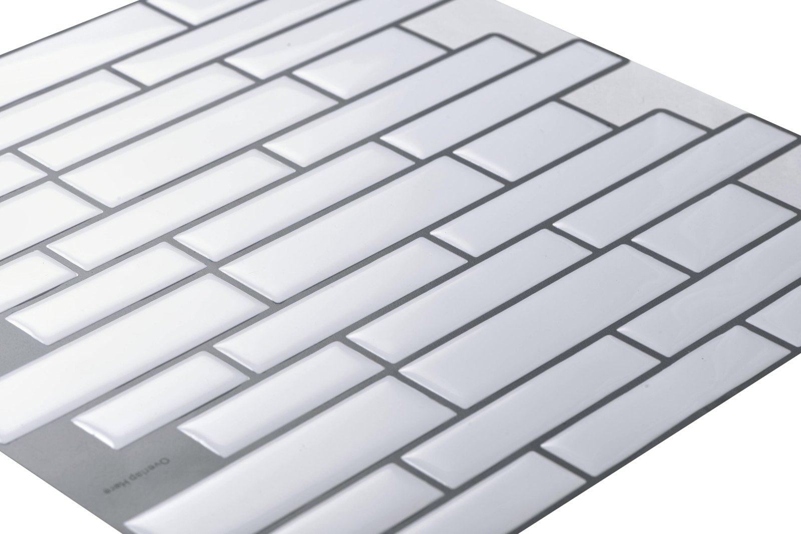 White Long Stripes Peel and Stick Wall Tiles