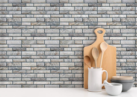 Peel and Stick 3D Tiles Raw Stone Peel and Stick Tiles - Mosaicowall Mosaicowall Raw Stone Peel and Stick Tiles